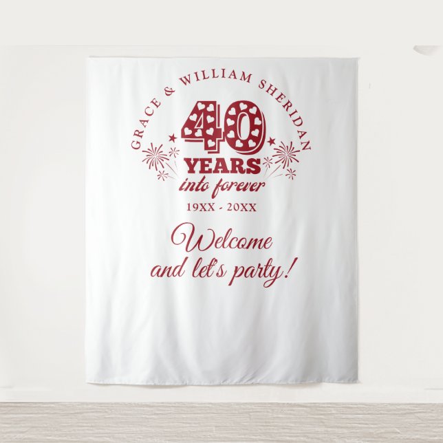 Into Forever Ruby 40 Jahre Foto Prop Wandteppich (Vorderseite)