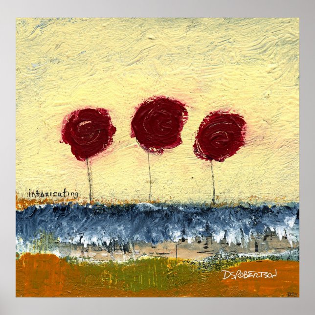 Intoxikation der Blumenlandschaft von Dan Robertso Poster (Vorne)