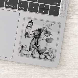 Intoxikierter Elefant Aufkleber