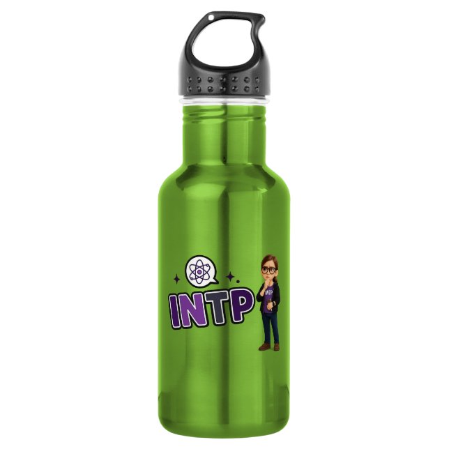 INTP — A Mente Investigadora Edelstahlflasche (Vorderseite)