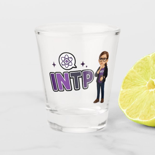 INTP — A Mente Investigadora Schnapsglas (Vorderseite)