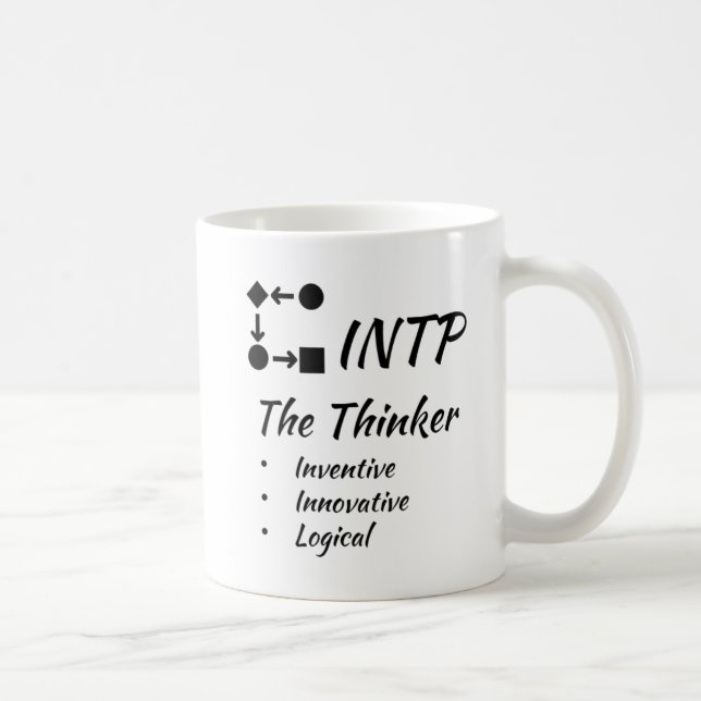 INTP MBTI Myers-Briggs Typindikator Persönlichkeit Kaffeetasse (Rechts)