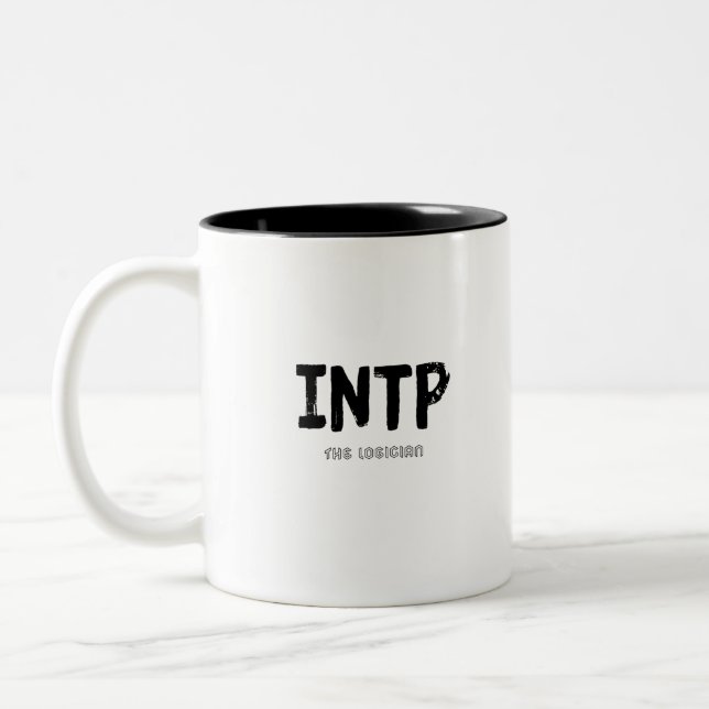 INTP - The Logician (Black) Zweifarbige Tasse (Links)