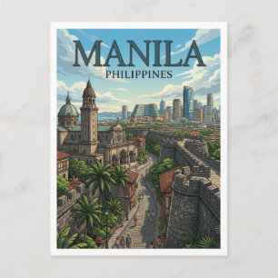 Intramuros Manila Philippinen Postkarte