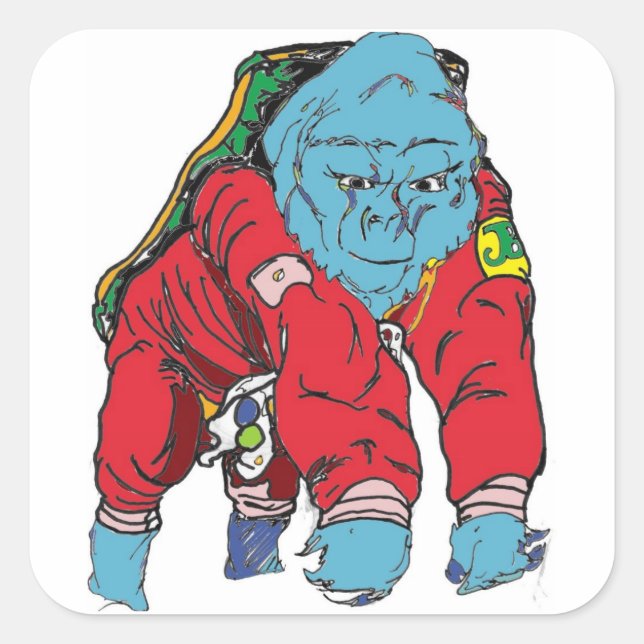 Intrepid Traveler Quadratischer Aufkleber (Vorderseite)