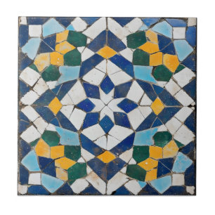 Intricate Blue Tile Pattern Fliese