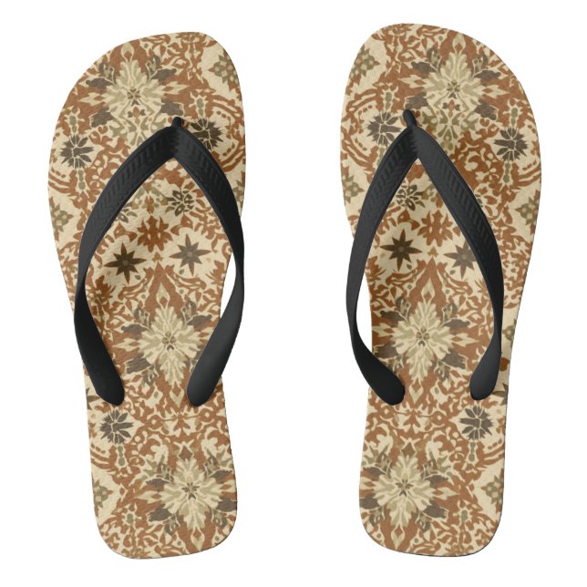 Intricate Bohemian Ethnic Flip Flops (Fußbett)