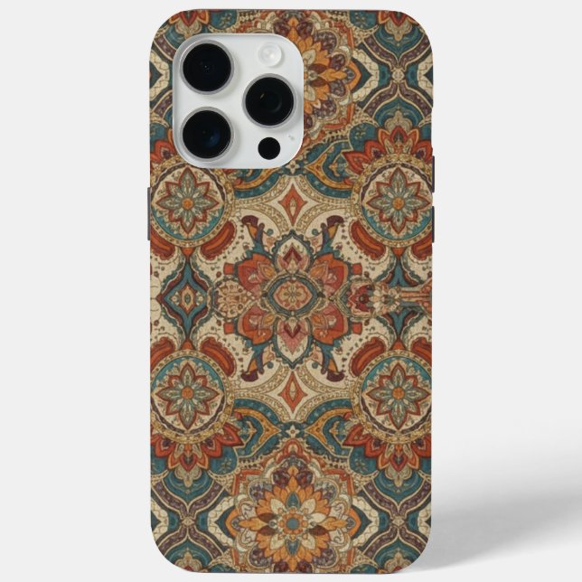 Intricate Bohemian Mandala Pattern Phone Case (Rückseite)