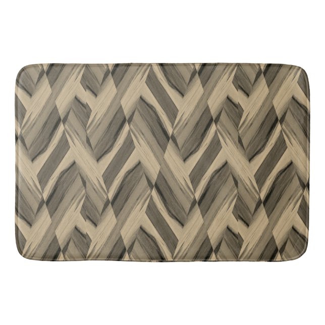 Intricate Brown Marble Muster Badematte (Vorderseite)