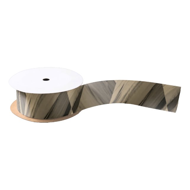 Intricate Brown Marble Muster Satinband (Spule)