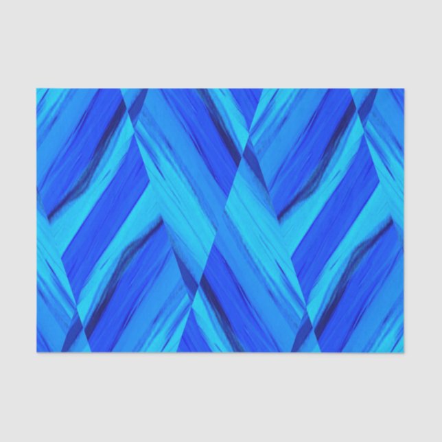 Intricate Cobalt Blue Marble Muster Seidenpapier (Vorderseite)