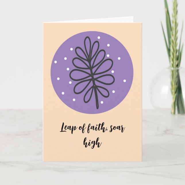 Intricate Floral Line Zeichnend wohlüberlegte Gest Karte (Vorderseite)