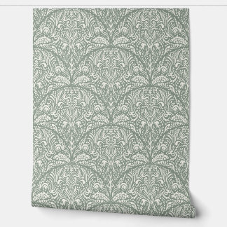 Intricate Floral Scallop Arts and Crafts Style Tapete