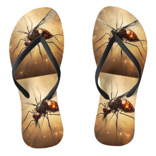 Intricate Flügel: Die Mücken-Fraktal-Kunst Flip Flops