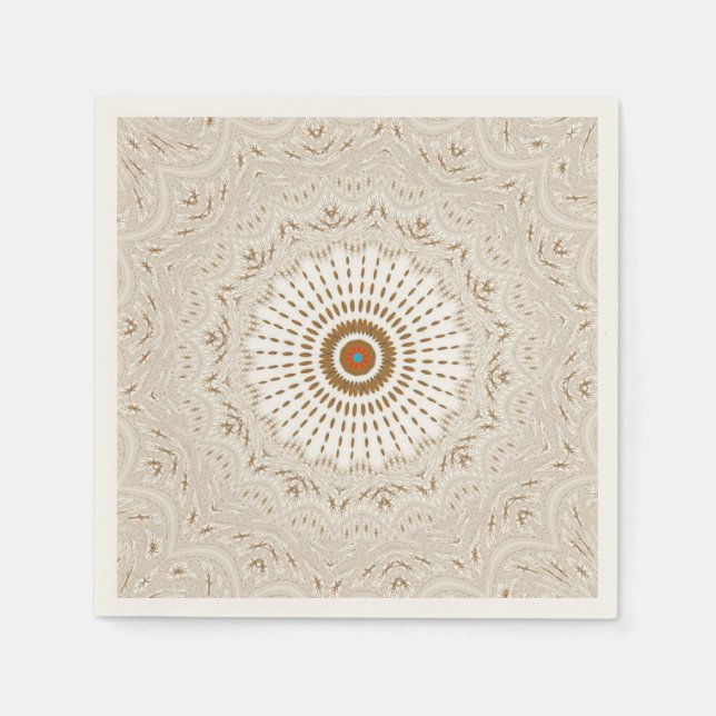 Intricate Geometric Mandala Cocktail Napkins Serviette (Vorderseite)