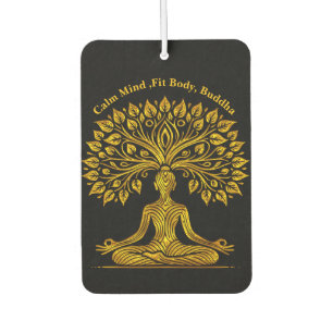 Intricate Gold Buddha-Skulptur Autolufterfrischer