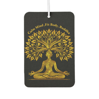 Intricate Gold Buddha-Skulptur Autolufterfrischer