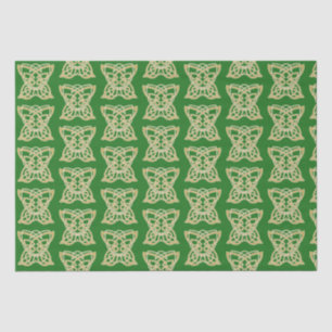 Intricate Gold Celtic Butterfly Pattern Seidenpapier