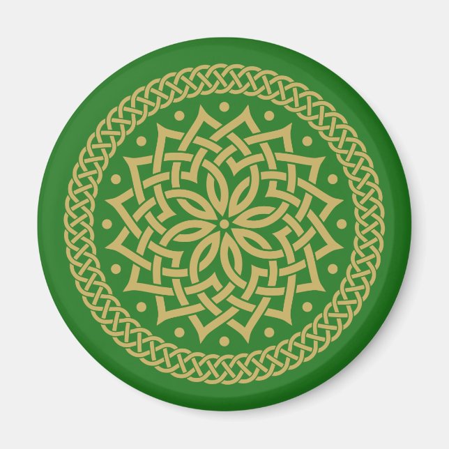 Intricate Gold Celtic Flower Mandala    Magnet (Vorne)