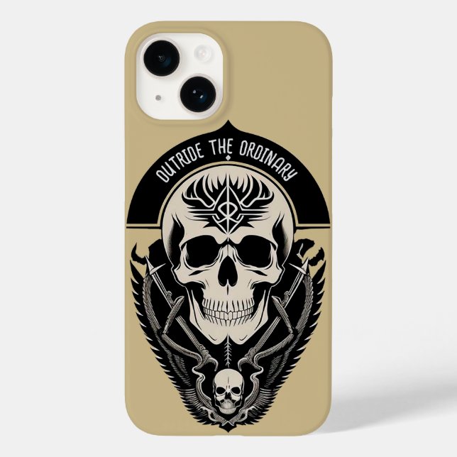 Intricate Gothic Skull Illustration Case-Mate iPhone Hülle (Rückseite)