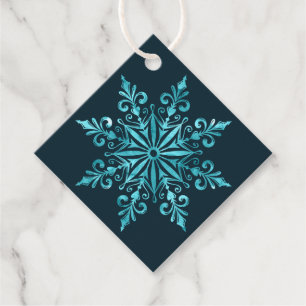 Intricate Ice Blue Snowflake Weihnachtsgeschenke T Geschenkanhänger