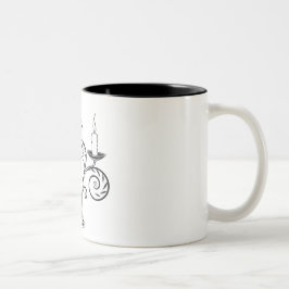 Intricate Line Art Design Tasse mit Wirbel.