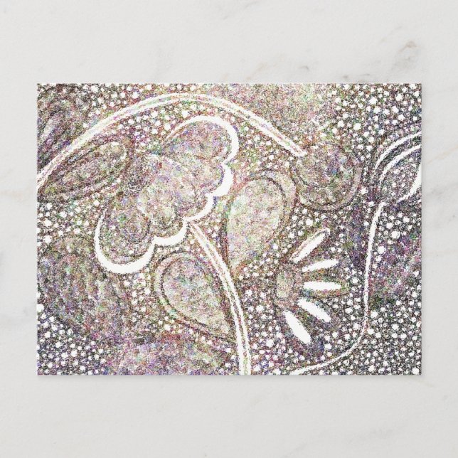 Intricate Mosaic Floral Design Postcard Postkarte (Vorderseite)