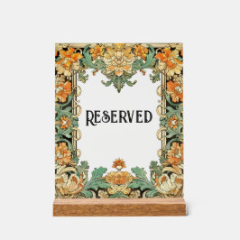 Intricate Motif Filigree, Clear Center Table Sign Acrylschild