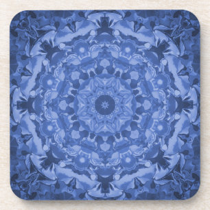Intricate Royal Blue Kaleidoscope Getränkeuntersetzer