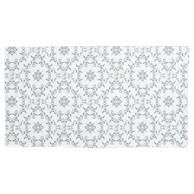 Intricate Scroll Pattern Grau Kissenbezug (Vorderseite)