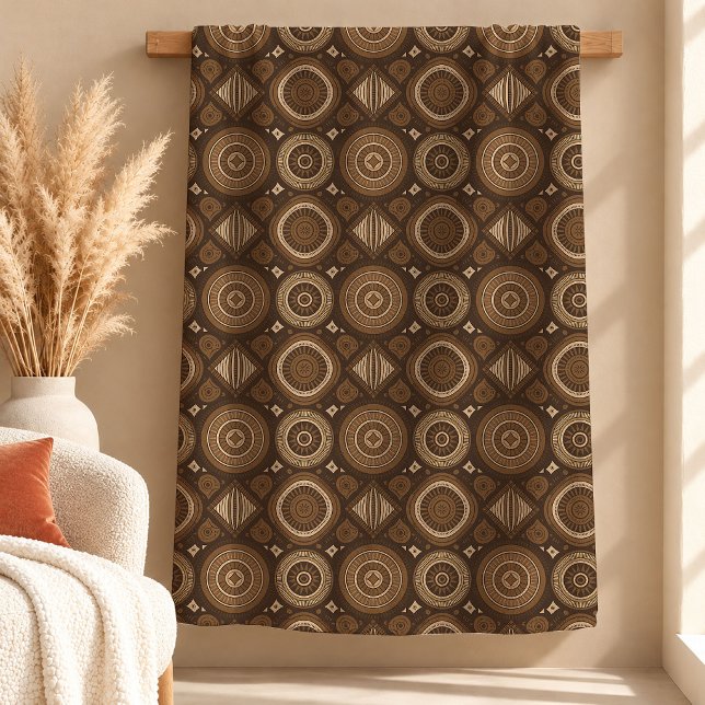 Intricate Terrakotta-Afrika-Wurfdecke Design Fleecedecke (Intricate Terracotta African Throw Blanket Design)
