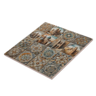 Intricate Tile Art of Historic Architecture Fliese