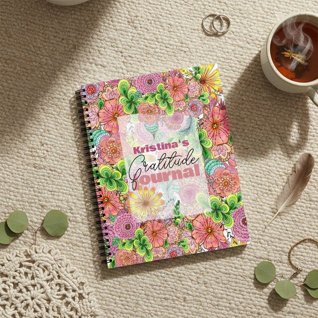 Intricate Vibrant Artistic Hand gezeichnet Florals Notizbuch (Von Creator hochgeladen)