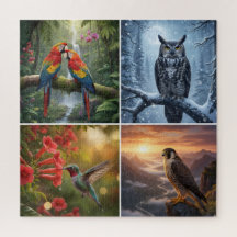 Intricates Vogel-Puzzlebilder