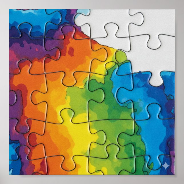 Intricentiertes Macro: Puzzle Interlocking Art Poster (Vorne)