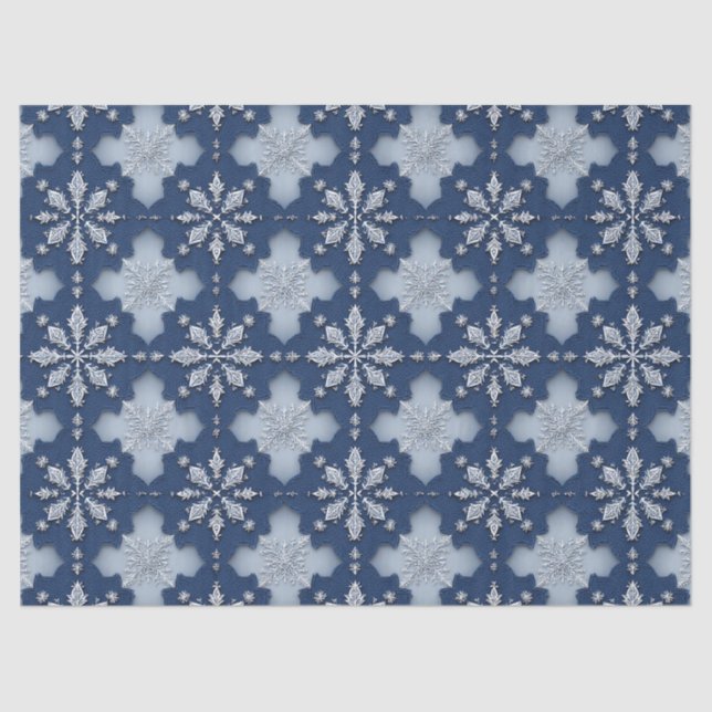Intricses Snowflake-Muster Seidenpapier (Vorderseite)