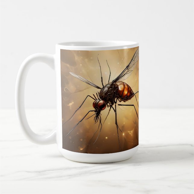 Intrictive Flügel: Das Moskito Fraktal Art Kaffeetasse (Links)