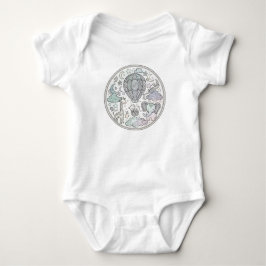 Intrigantes Hot-Air-Ballon-Mandala-Babysuit Baby Strampler