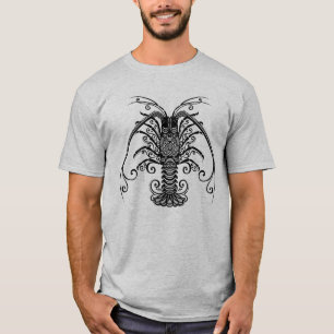 Intrigantes Stammes-Mandala-Garnele-Ornament-T-Shi T-Shirt