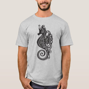 Intrigantes Tribal-Mandala-Seepferdchen-Verzierte  T-Shirt