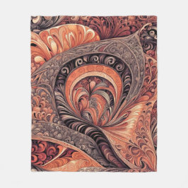Intrigates Boho-Abstract-Mandala-Muster Fleecedecke