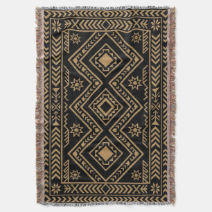 Intrigates schwarzes Gold geometrisches Oberfläche Decke