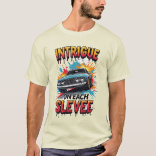 Intrige Jeder Ärmel Feuriges Sportwagen Tempo T-Shirt