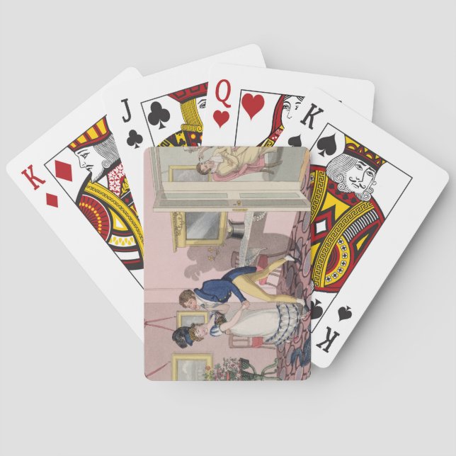 Intrige, Platte 10 von "Die notwendige Qualificati Spielkarten (Rückseite)