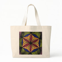 Intrigeerende geometrische Blumen-Mandala-Canvas-T