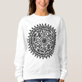 Intrigeometrische heilige Geometrie handgefertigte Sweatshirt
