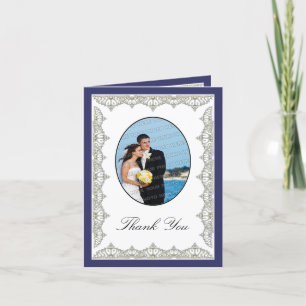 Intrigierende königliche Tiara-Randbild-Dankeskart Dankeskarte