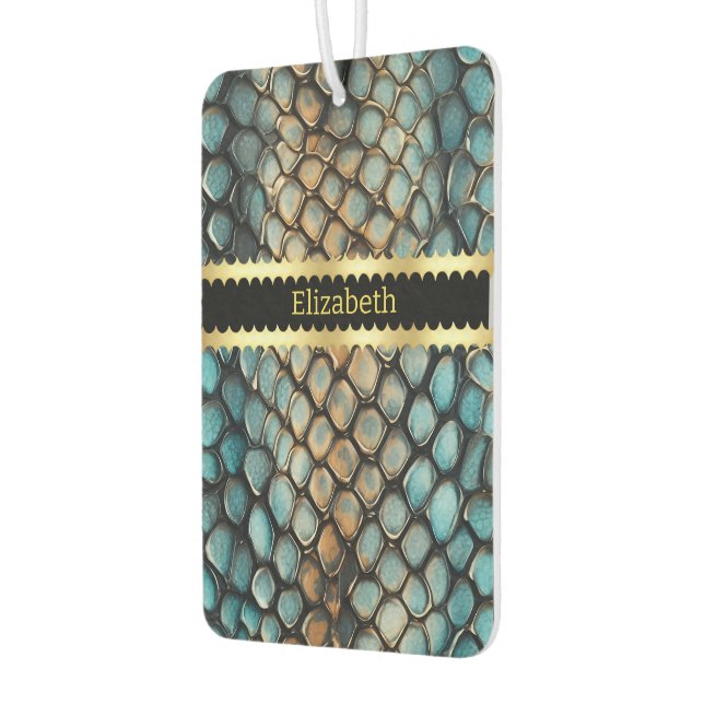 Intrikate Muster der Haut einer giftigen Schlange Autolufterfrischer (Links)