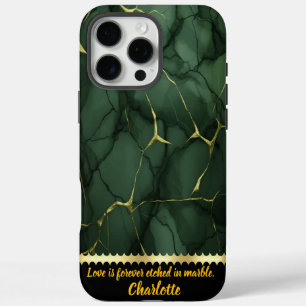 Intrikate Muster in der Dekoration aus grün und go iPhone 16 Pro Max Hülle