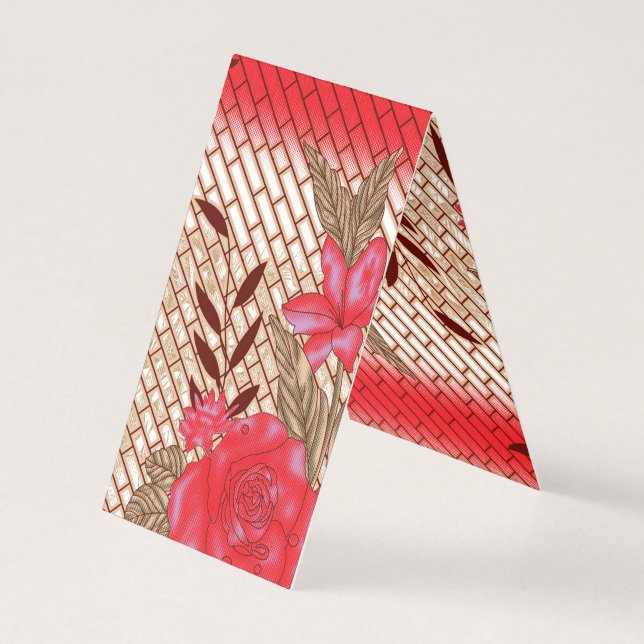 Intrikates Stoffdesign mit Blumenmuster (Rückseite)